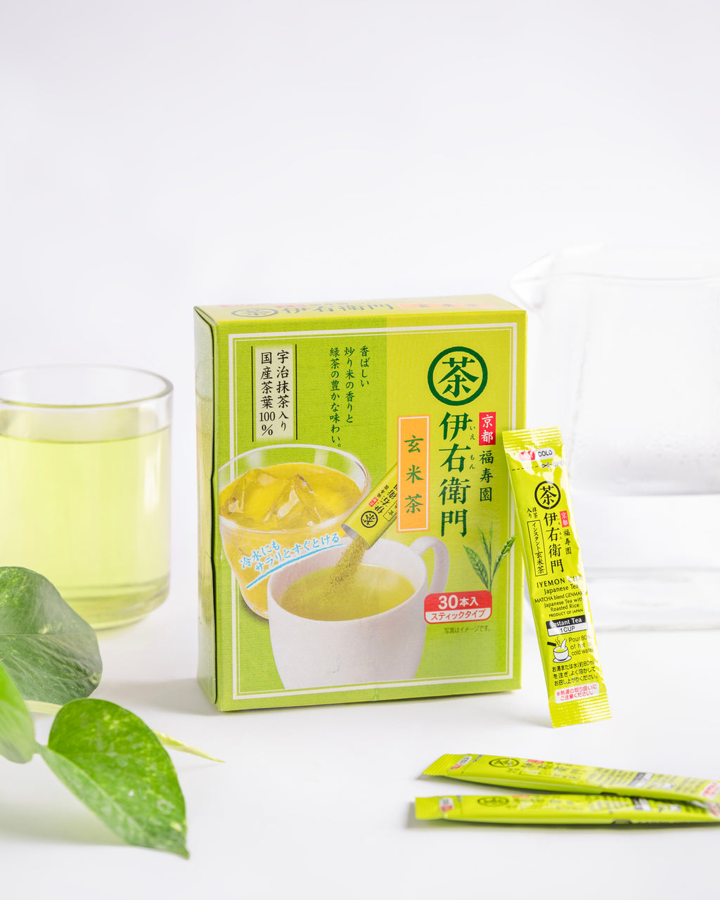 IYEMON Instant Genmaicha Green Tea Sachets 30p