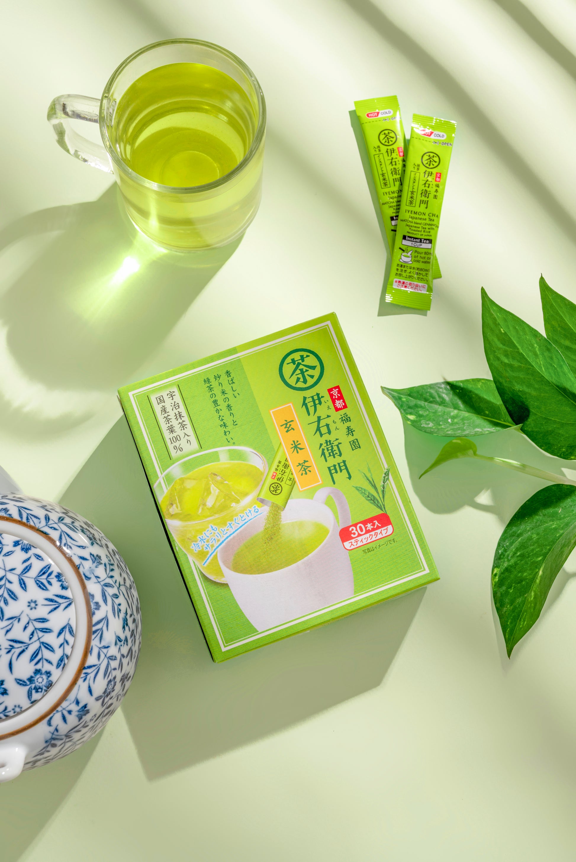 IYEMON Instant Genmaicha Green Tea Sachets 30p