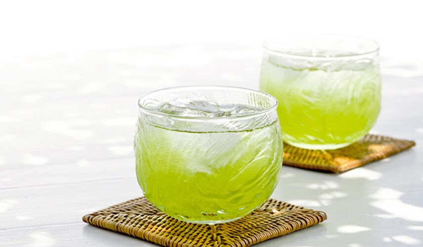 iced Japanese green tea