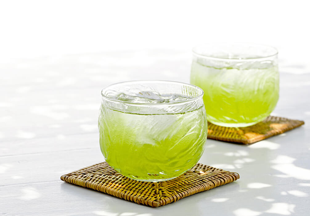 iced Japanese green tea